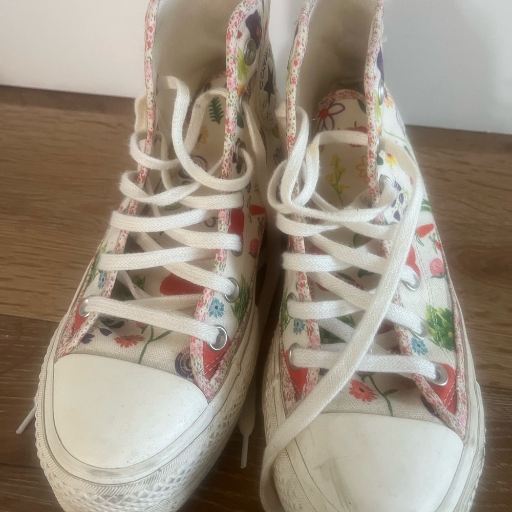 Floral High-Top Converse Sneakers